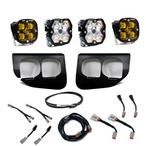 Ford SD Fog Light Pocket Kit - Baja Designs - Squadron Pro/SAE 2.0 - Baja Amber - `20-`22 Ford SD Fog Light Pocket Kit - Baja Designs - Squadron Pro/SAE 2.0 - Baja Amber - `20-`22